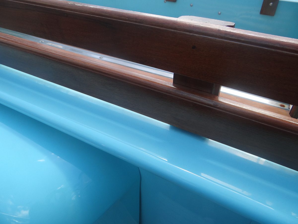 Wood bed side rail on a 1963 Chevy C10 pickup. Photo: David Adam Kess, CC BY-SA 4.0, via Wikimedia Commons